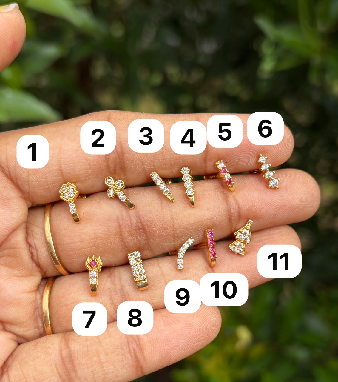 J Shape Nosepin/Secondstud